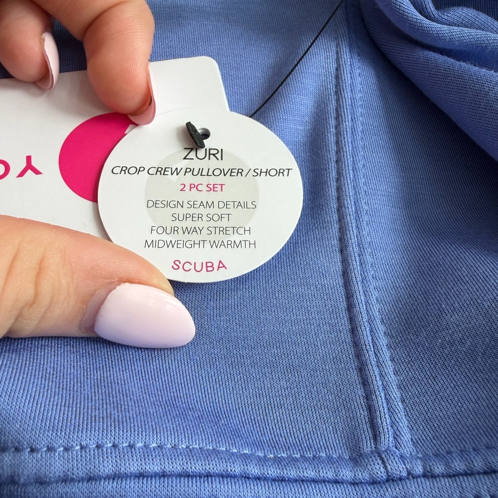 Yogalicious Women's Crewneck Sweatshirt in Periwinkle - Picture 3 of 4